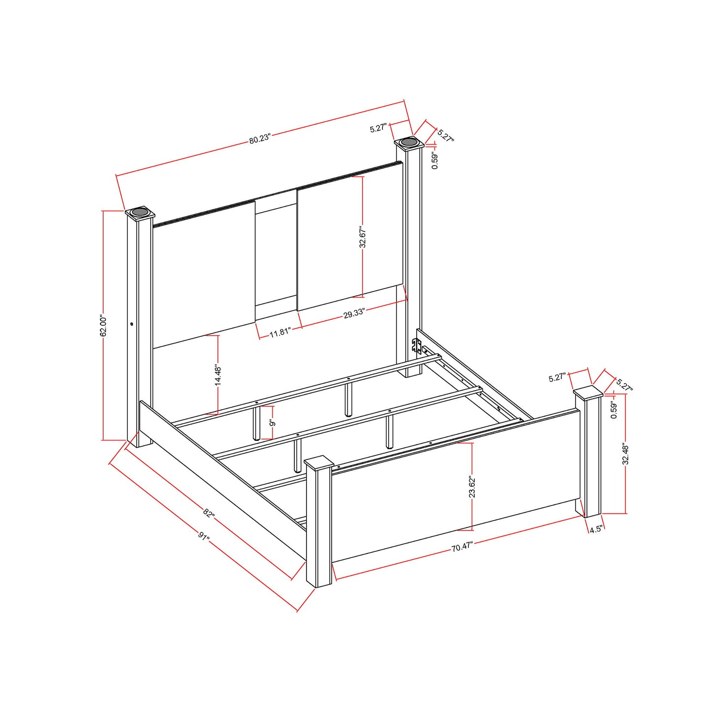 Lorenzo - 5 Piece Bedroom Set With Glittered Detailing