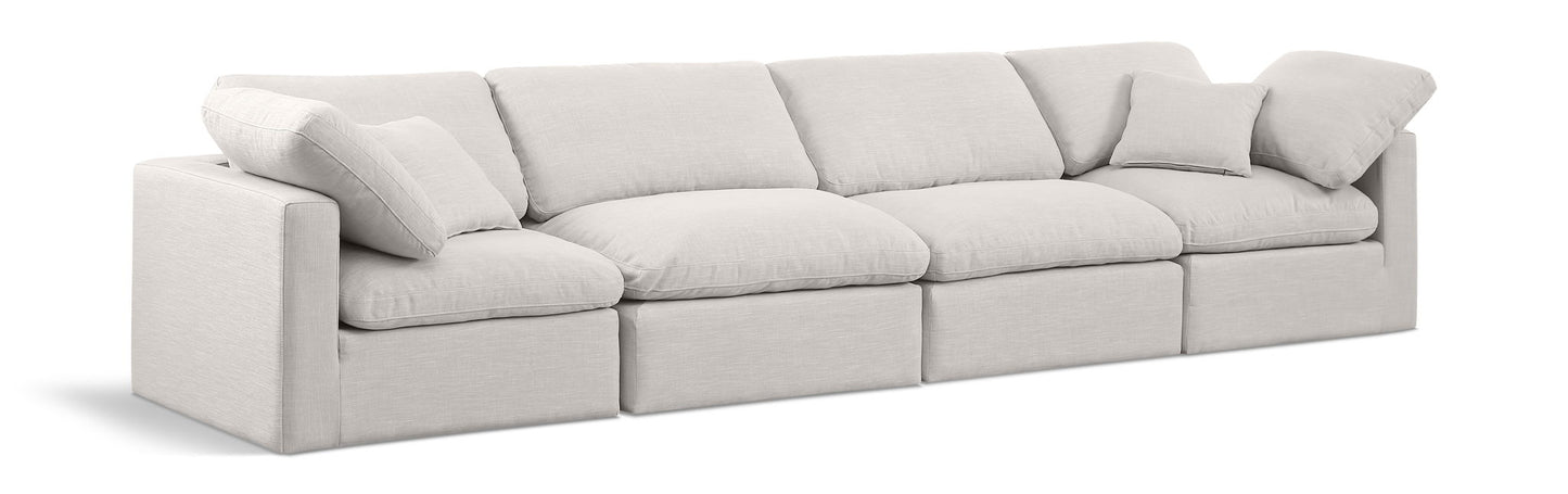 Indulge - Linen 4 Seat Modular Sofa