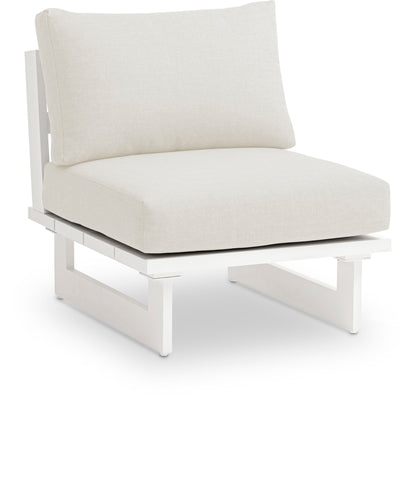 Maldives - Water Resistant Outdoor Patio Armless Chair With White Frame