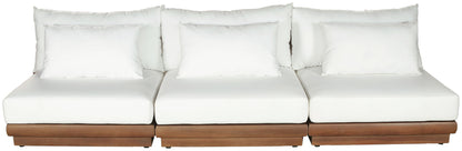 Mirella - 3 Piece Water Resistant Fabric Upholstered Outdoor Patio Modular Sofa