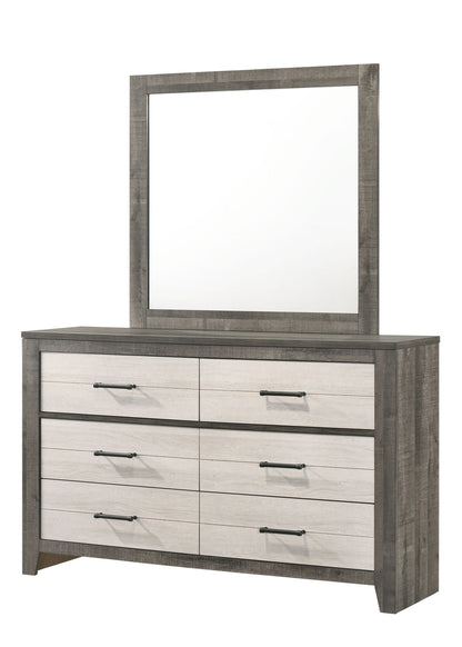 Rhett - Dresser & Mirror - Chalk / Gray