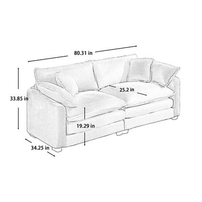 Elegant Oversized Sectional Sofa Set With Deep Seats And Flexible Layout