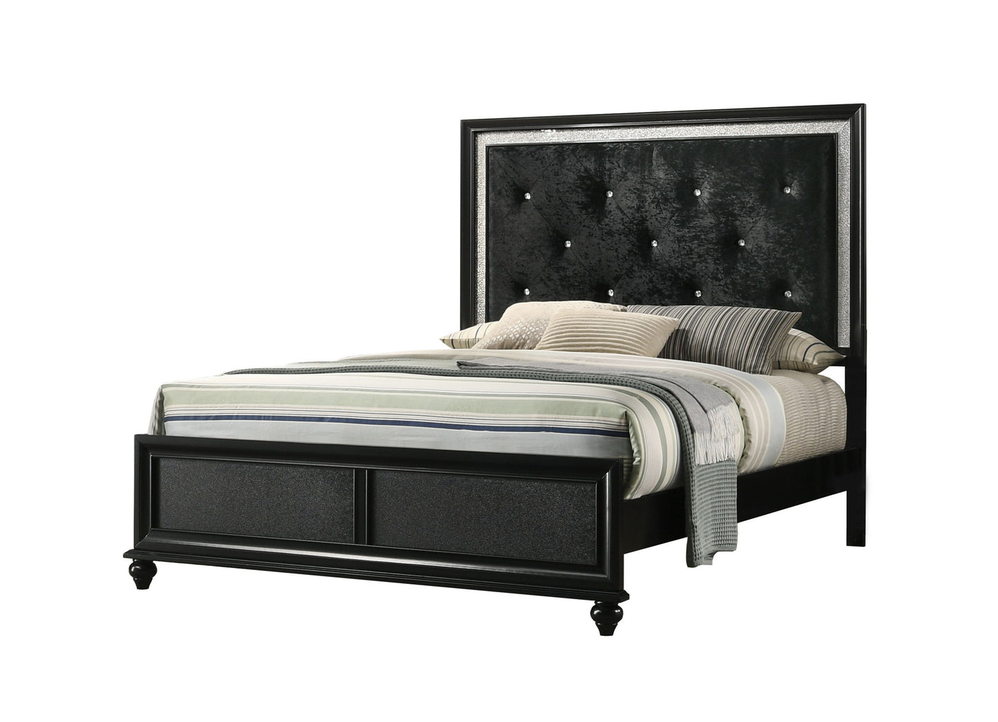 Lila - Queen 5 Piece Bedroom Set - Black