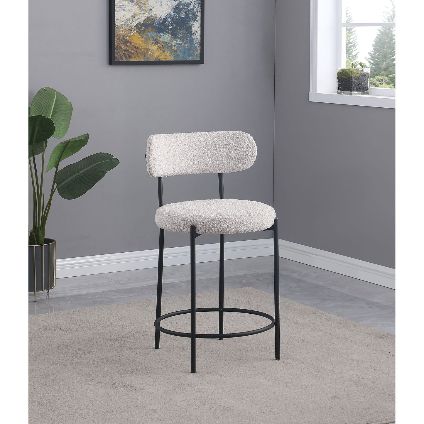 Concord - Upholstered Counter Chair (Set of 2) - Cream