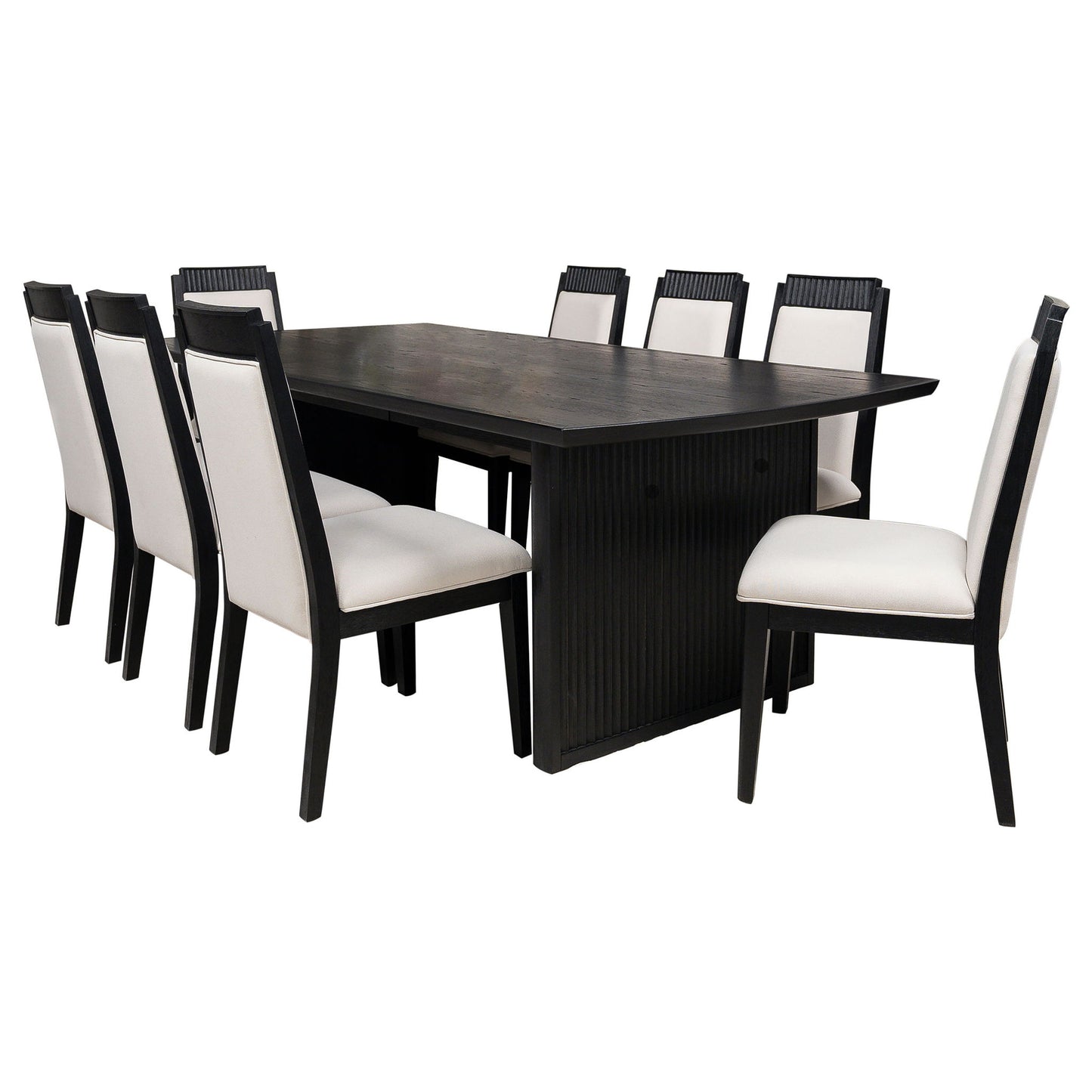 Ennis - 9 Piece Dining Table Set With Chairs - Black