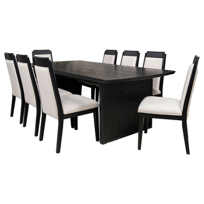 Ennis - 9 Piece Dining Table Set With Chairs - Black