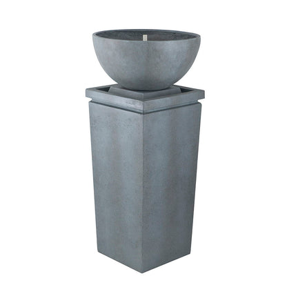 Zen Bowl Water Fountain, Outdoor Bird Feeder / Bath Fountains, Relaxing Water Feature For Garden