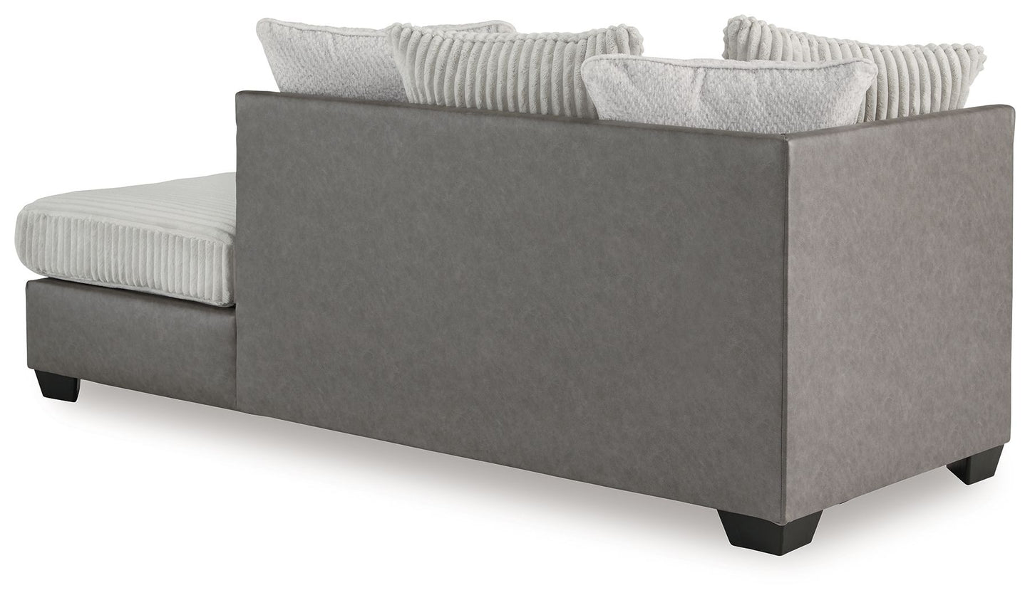 Clairette Court - Raf Corner Chaise - Alloy