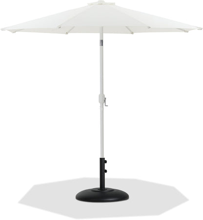 Fiji - Aluminum Patio Umbrella With Round Black And White Base