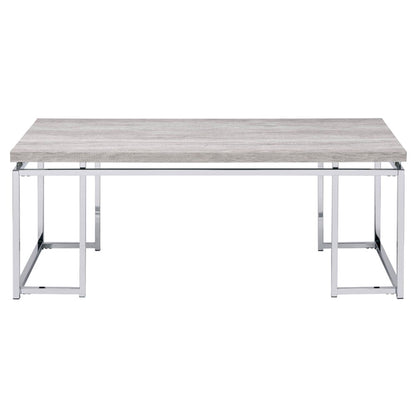 Chafik - Coffee Table - Natural Oak & Chrome