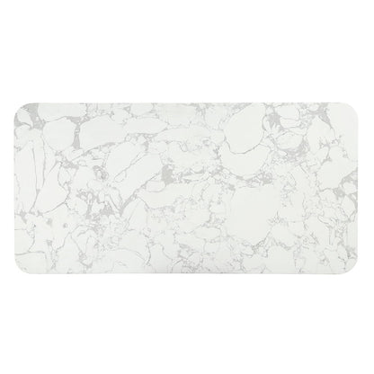 Clayten - Dining Table With Marble Top - White Natural Marble Top & Espresso