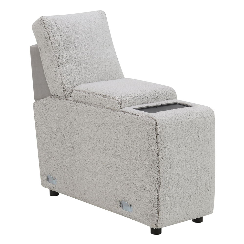 Tarrance - Modular Console With Wireless Charging & USB - Gray