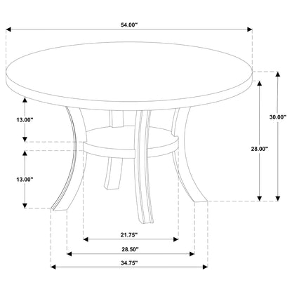 Tyler Pearl - 5 Piece Round Dining Table Set - White