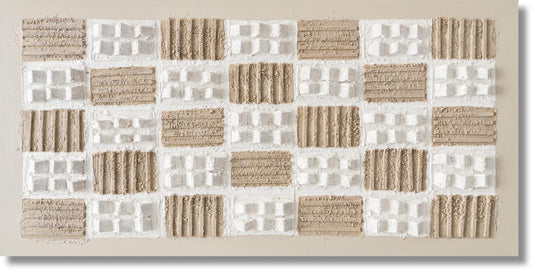 Textured Sandstone Matrix - 28" x 55" Framed Wall Art