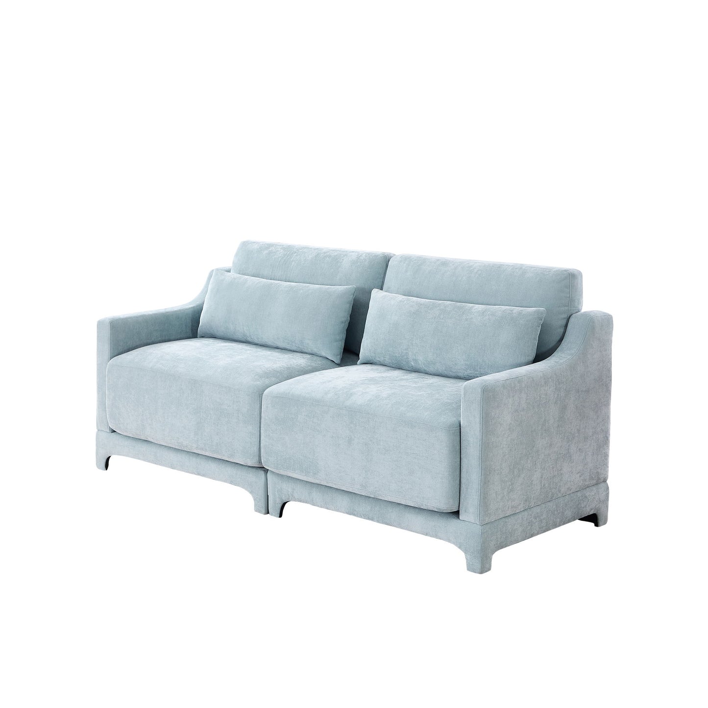 Elegant Sofa With Ergonomic Design And Lumbar Pillows
