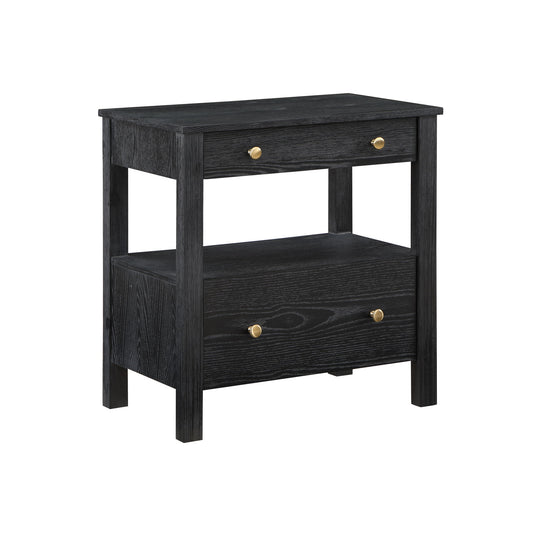 Danielle - 2 Drawer Nightstand - Black