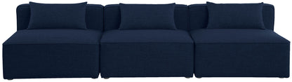 Cube - Linen Modular 3 Seat Armless Sofa