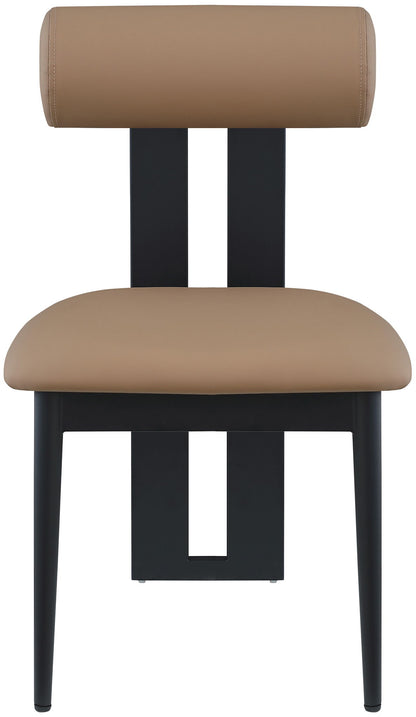 Dario - Faux Leather Dining Chair With Black Frame (Set of 2)
