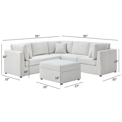 Chauncy - Sectional With Storage Ottoman