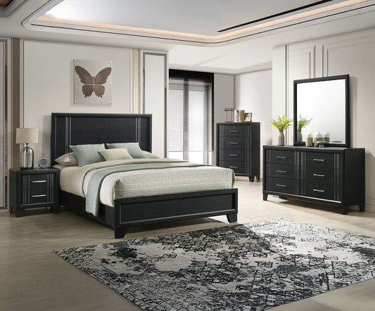 Charlie - Queen 5 Piece Bedroom Set - Charcoal