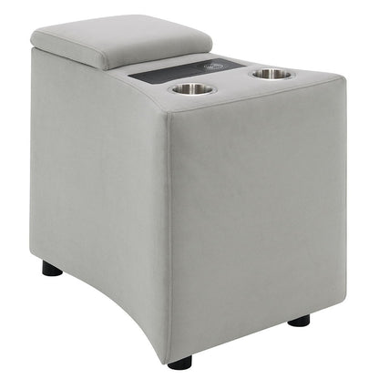 Emee - Console With USB - Gray Corduroy