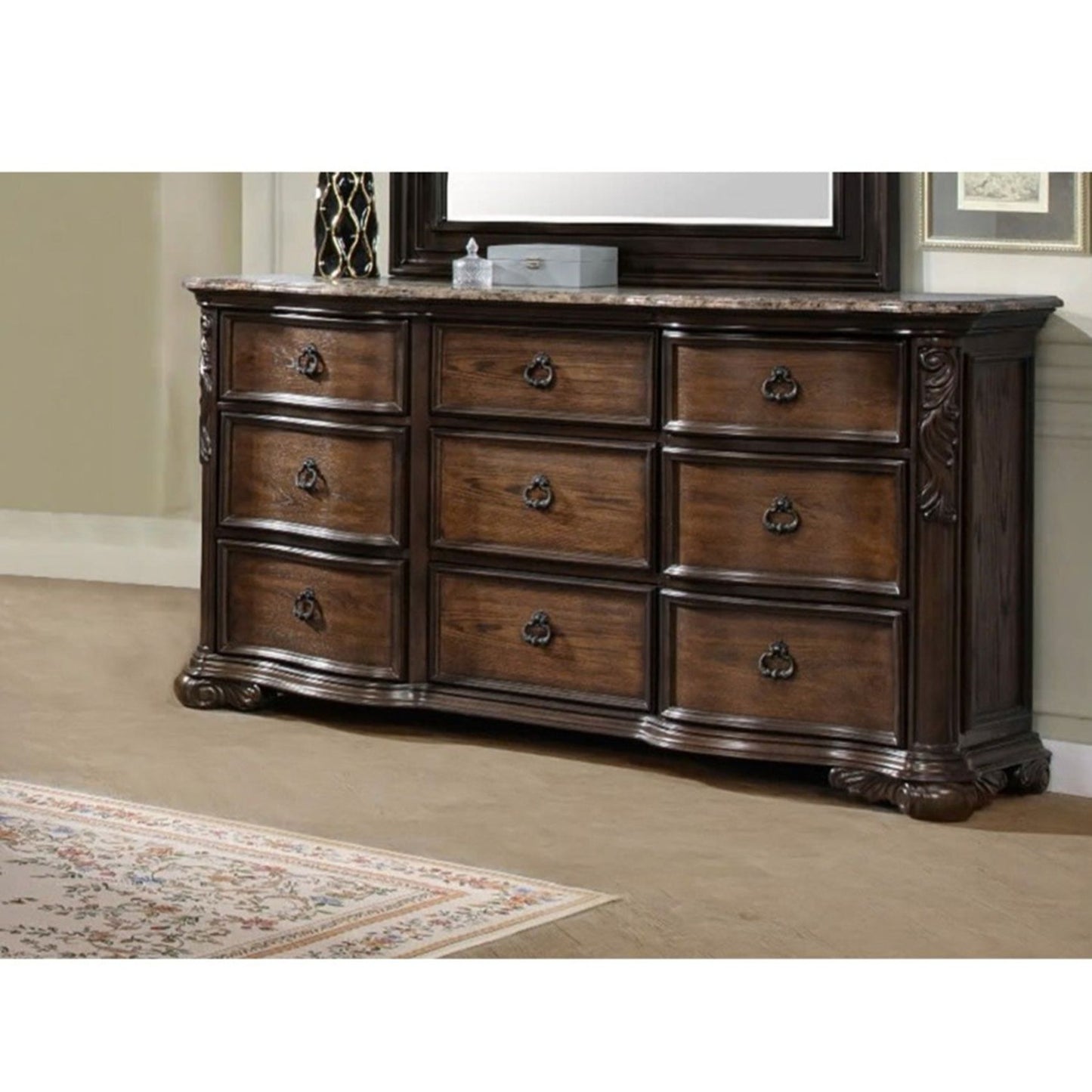 9 Drawers Dresser - Brown / Coffee