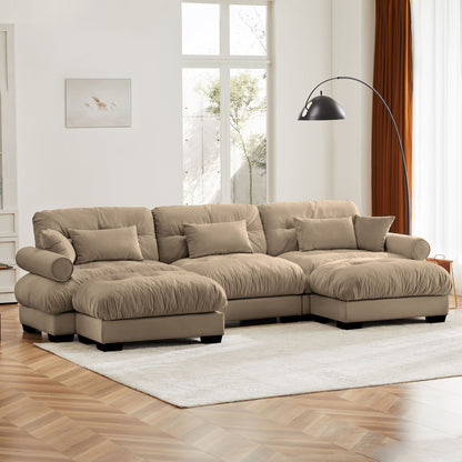 Super Comfort Oversized Modular Sectional Sofa With Movable Ottoman