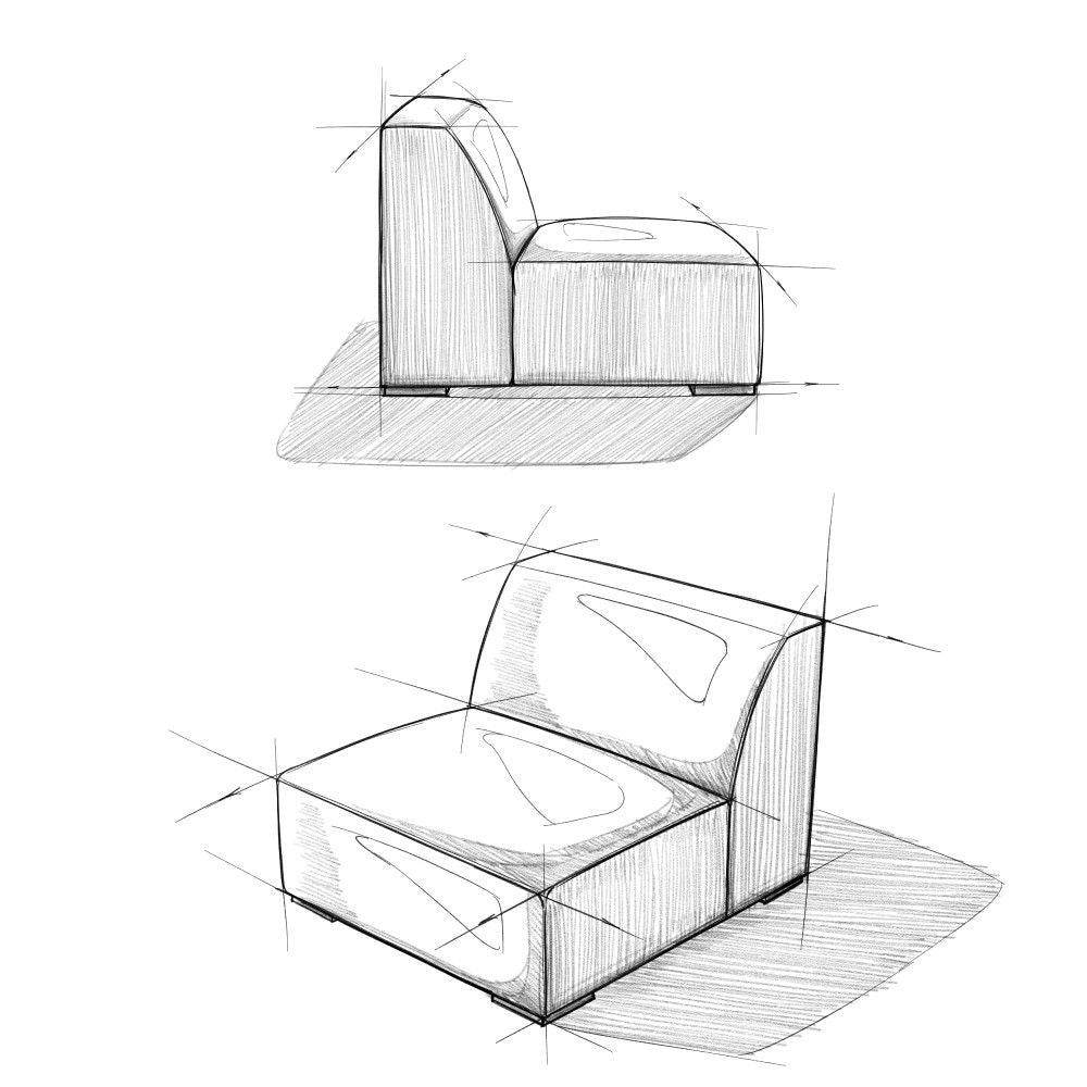 Rex - Center Sofa Module - Sienna