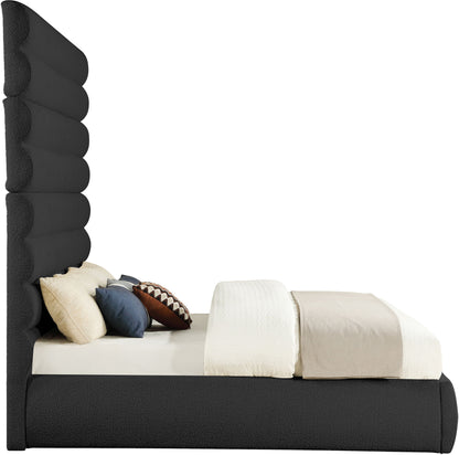 Adam - Boucle Fabric Bed With 89" Headboard