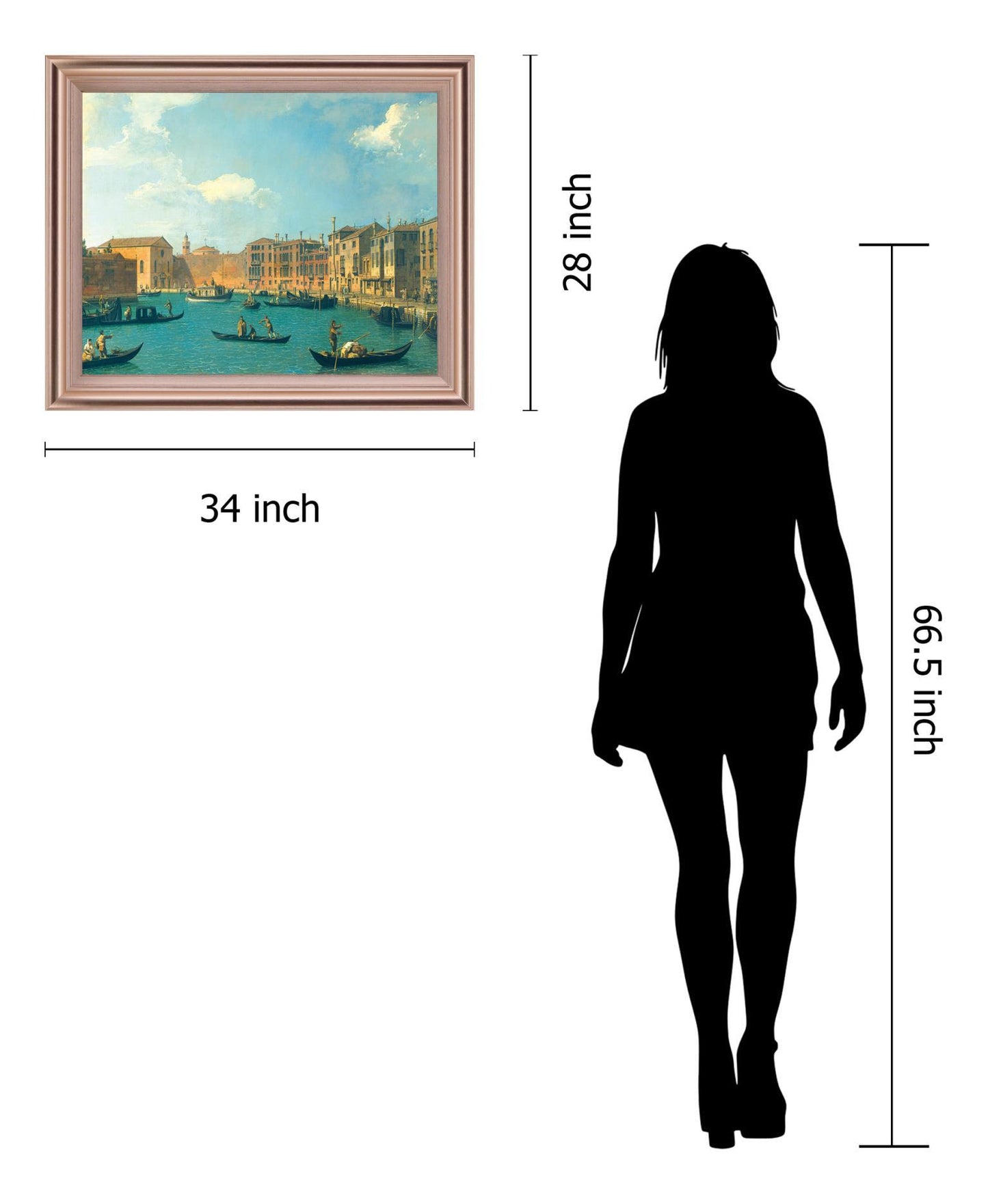 Sunlit Waterscape - 28" x 34" Framed Wall Art