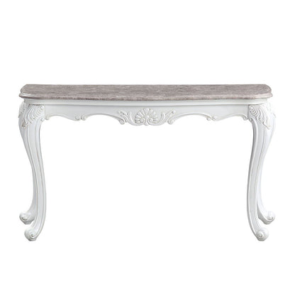Ciddrenar - Sofa Table - Marble Top & White