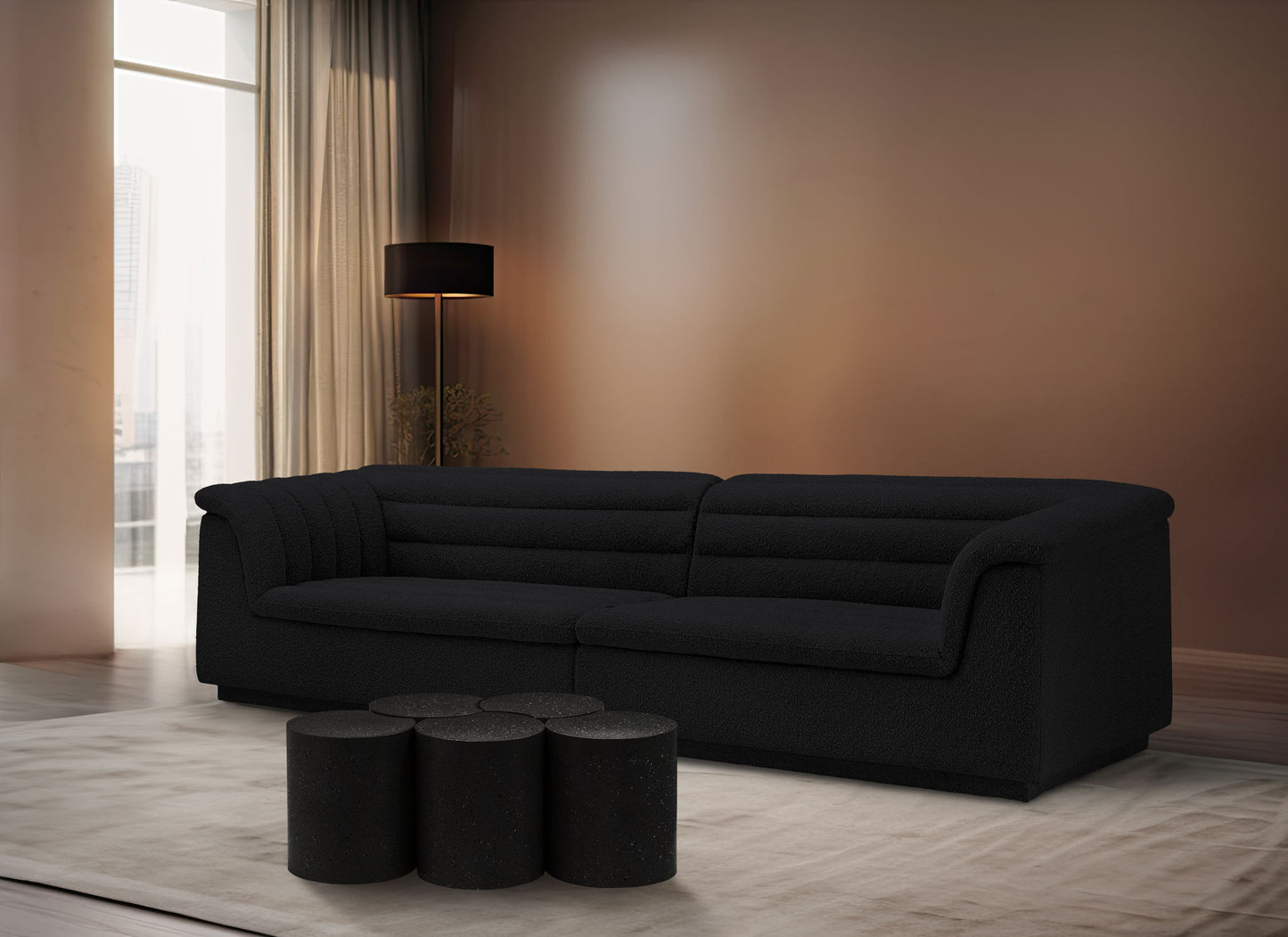 Dimple - 5 Piece Modular Coffee Table - Terazzo Finish