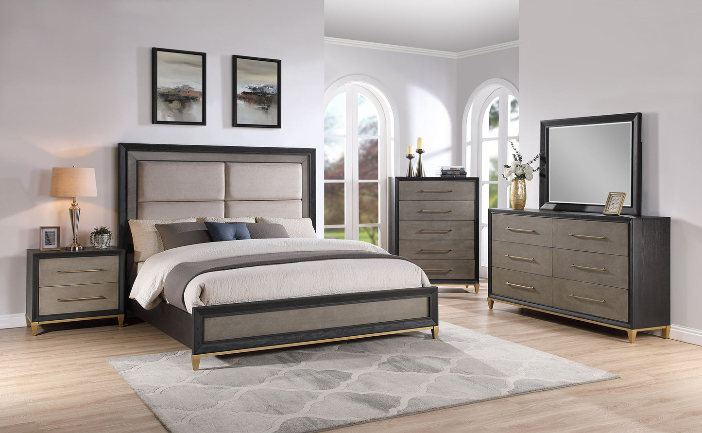 Payson - Queen Bed - Black / Gray