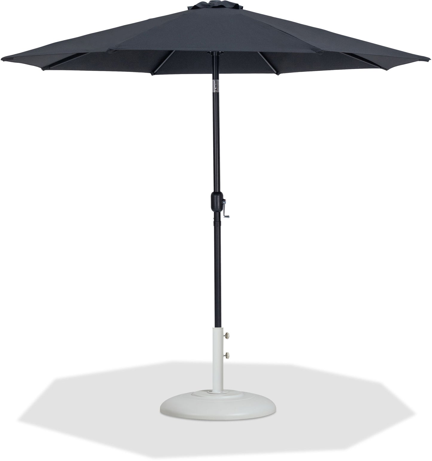 Fiji - Aluminum Patio Umbrella With Round White And Black Base