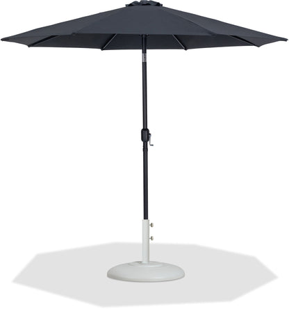 Fiji - Aluminum Patio Umbrella With Round White And Black Base