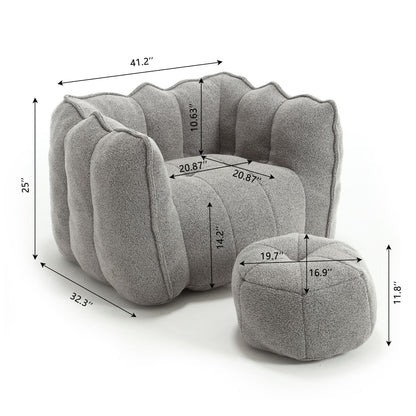 Soft Bean Bag Chair With High Resilient Foam