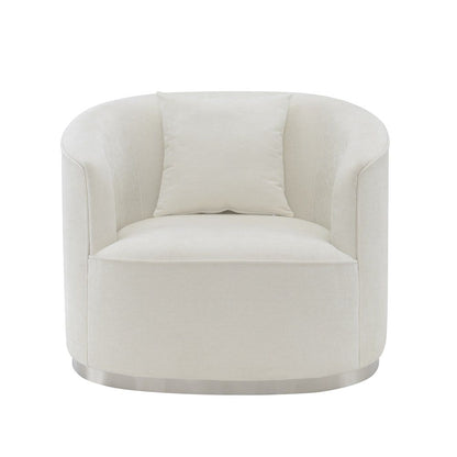Odette - Chair With Pillow - Beige Chenille