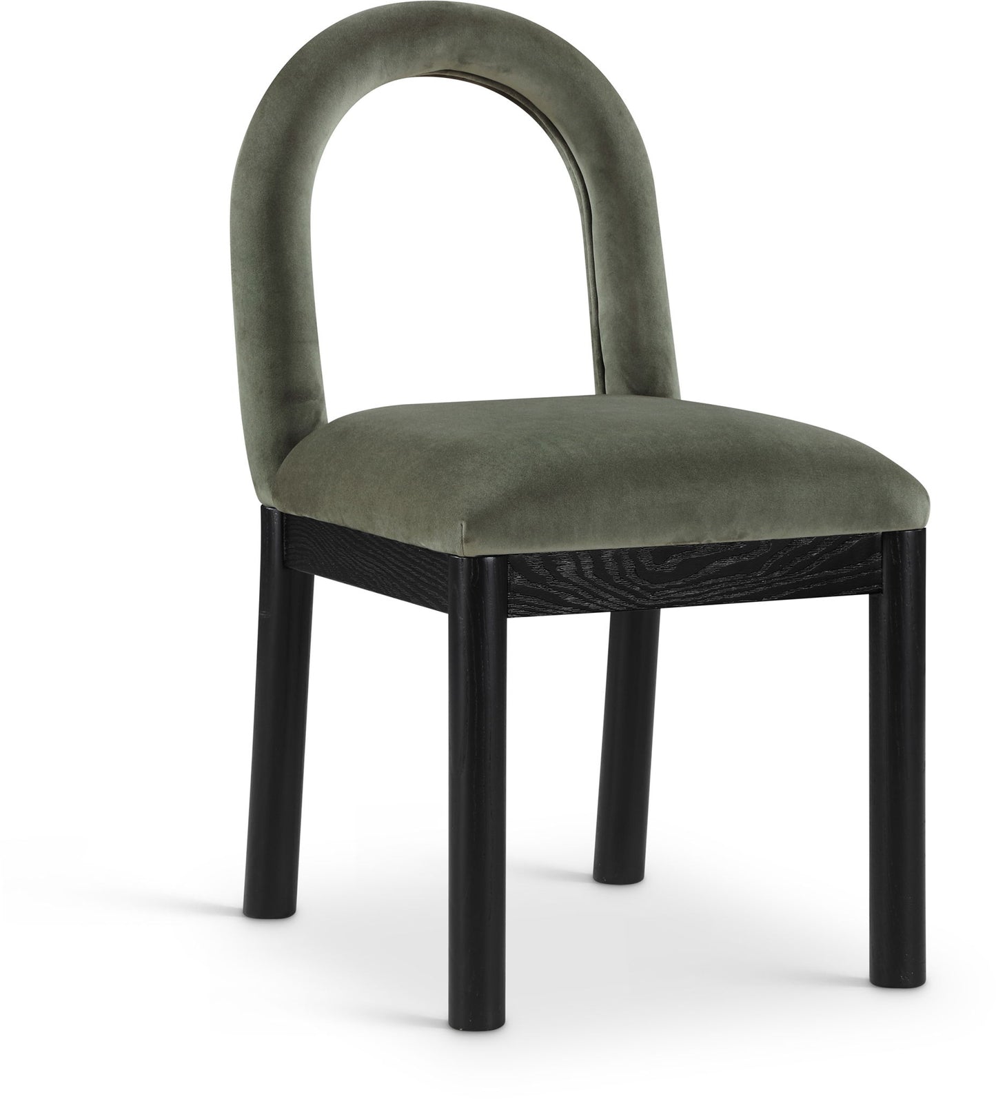 Conrad - Velvet Dining Chair With Black Legs