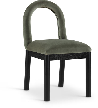 Conrad - Velvet Dining Chair With Black Legs