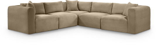 Shaggy - Fabric 5 Piece Modular Corner Sectional