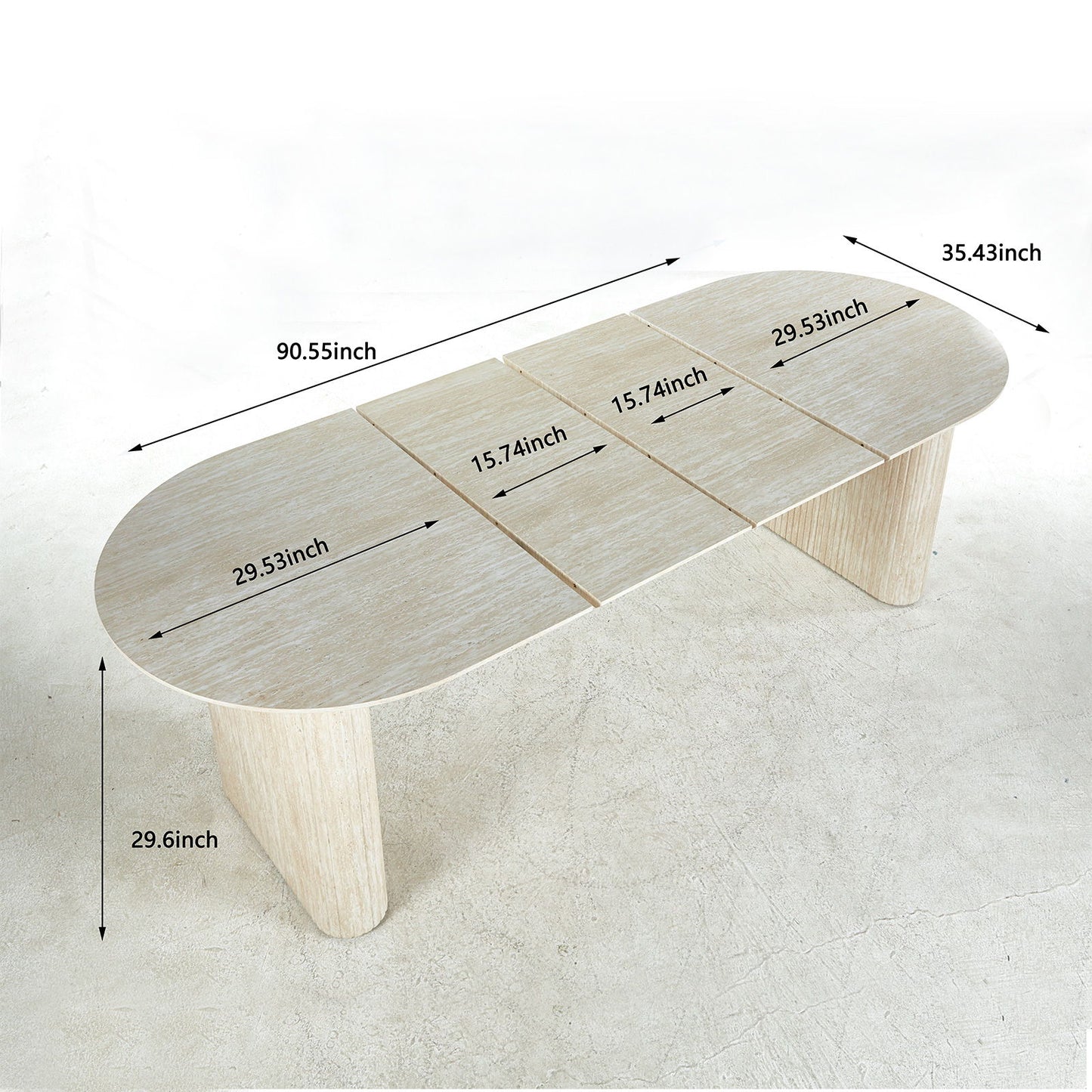 Extensible Table Leg For Dining - Ameican White Oak