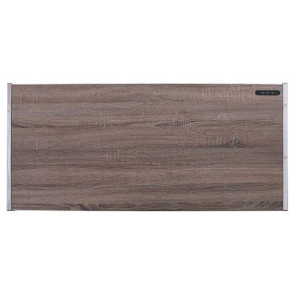 Finis - Writing Desk With USB - Weathered Oak & Chrome