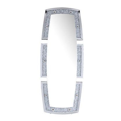 Noralie - 63" X 26" Floor Mirror With Faux Diamonds - Mirrored