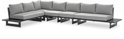 Maldives - 5 Piece Water Resistant Outdoor Patio Modular Sectional With Gray Base