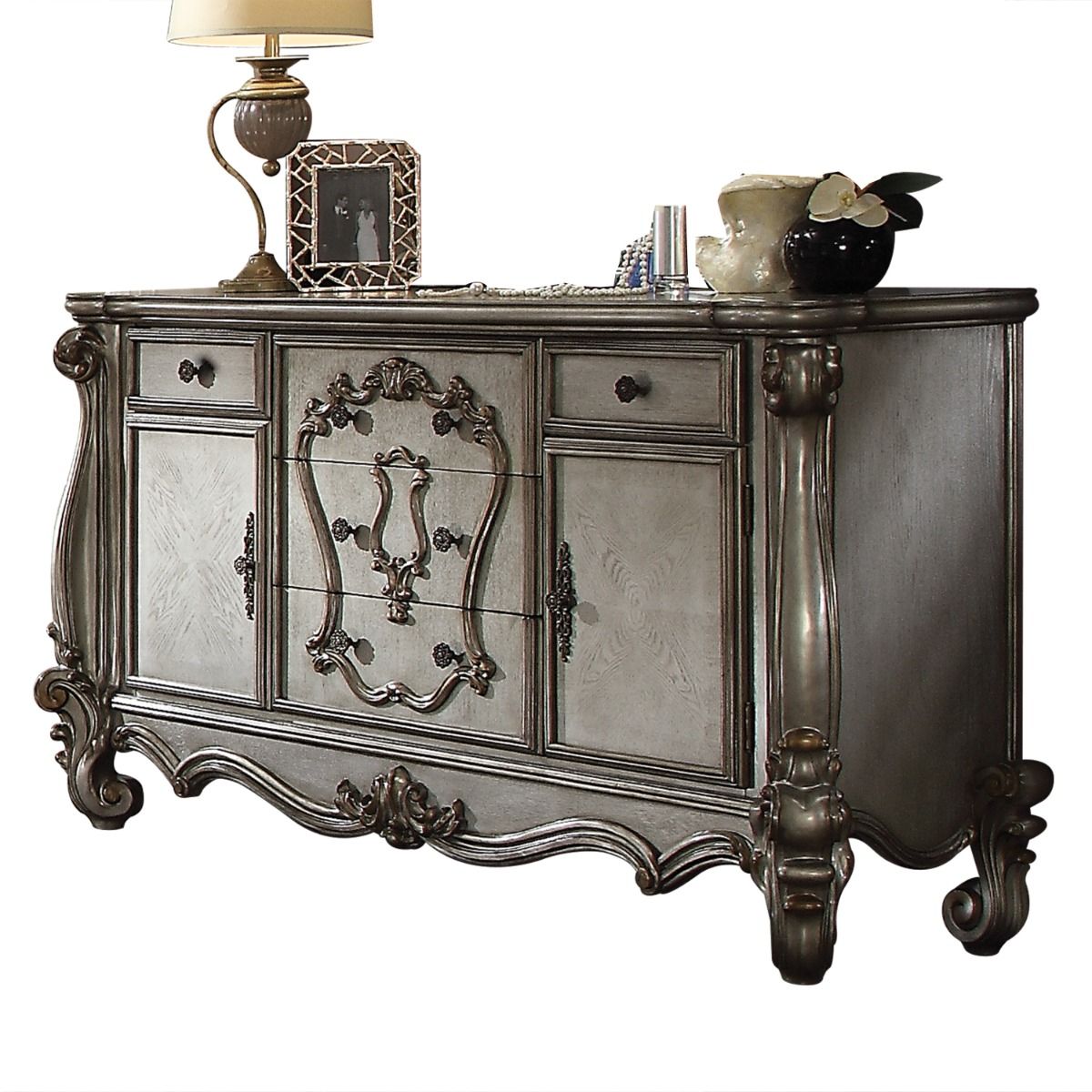 Versailles - Dresser - Antique Platinum Finish