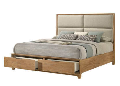Florian - Queen Platform Storage Bed - Natural
