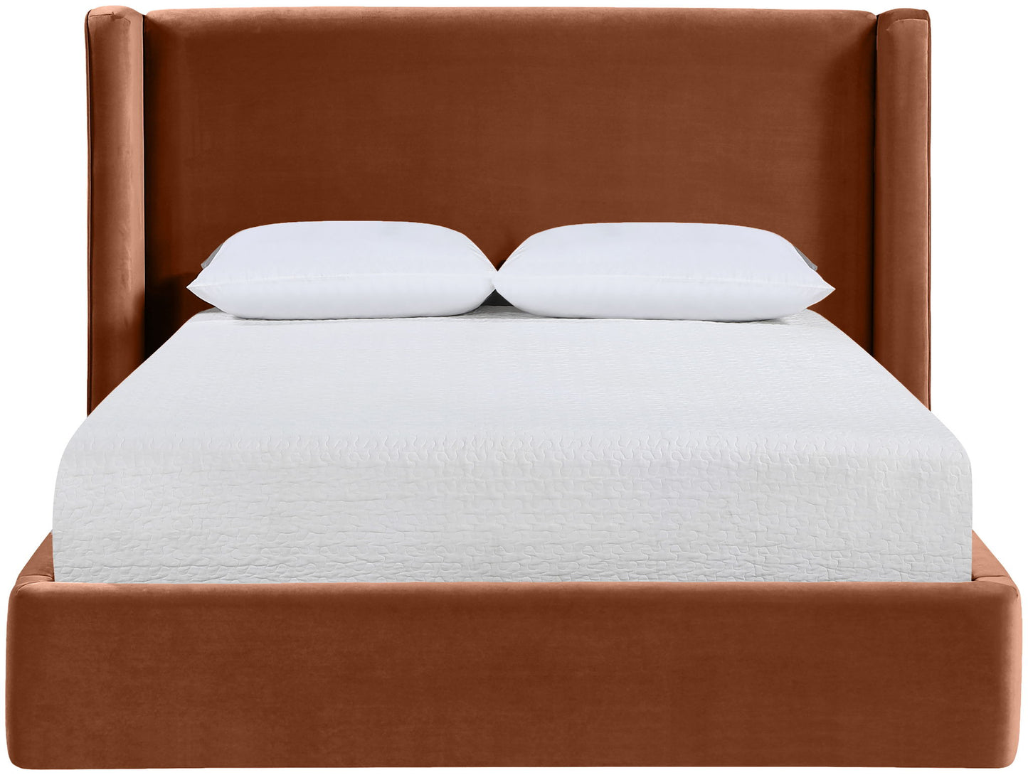 Kendall - Velvet Upholstered Bed - Cognac