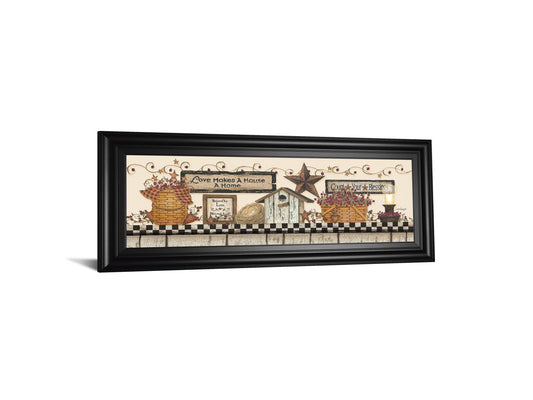 Love Makes A House A Home By Linda Spivey - Framed Print Wall Art - Beige