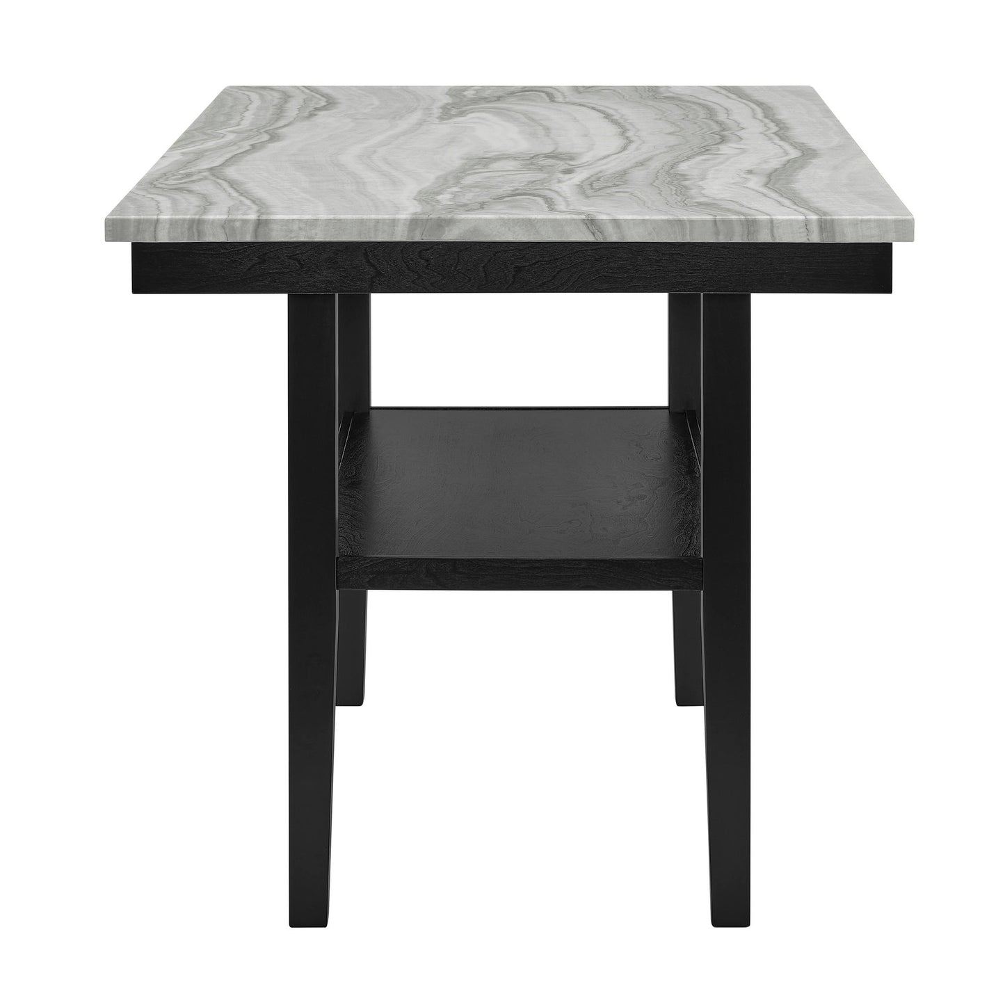 Marbel - 6 Piece Dining Room Set - Dove / Black