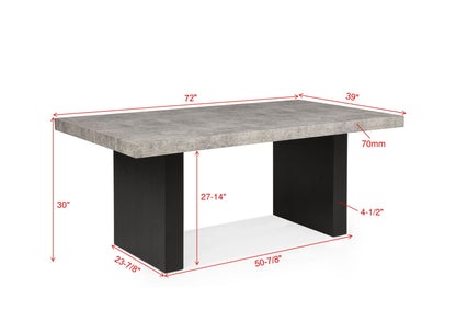Sebastian - 5 Piece Dining Room Set - Black / Gray